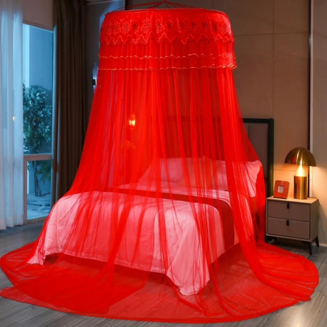 Moustiquaire pliante en dentelle bon marché, 100% polyester, princesse, fourniture ponctuelle